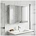 Mobiletto per specchio da bagno Grigio cemento - Foto miniatura 4