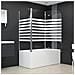 Cabina da Bagno 120x68x130 cm in Vetro Temperato a Righe - Foto miniatura 3