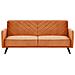 Divano 3 Posti Velluto Arancione Senja - Foto miniatura 1
