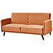 Divano 3 Posti Velluto Arancione Senja - Foto miniatura 13
