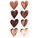 4 Fogli Di Adesivi Rosa Cuori Dorati - Foto miniatura 1