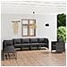 Set Divani Da Giardino 8 Pz Con Cuscini In Polyrattan Grigio - Foto miniatura 1