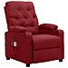 Poltrona Massaggiante Elettrica Rosso Vino in Tessuto - Foto miniatura 2