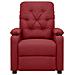Poltrona Massaggiante Elettrica Rosso Vino in Tessuto - Foto miniatura 3