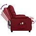 Poltrona Massaggiante Elettrica Rosso Vino in Tessuto - Foto miniatura 6