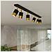 Lampada Da Soffitto Nero 3 Nero /oro Sl. 1071 - Moderno Lampade Da Soffitto Oro Nero 18x45x5 Cm - Foto miniatura 1