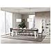Tavolo Allungabile 90x180/284 Cm Naxy Mix Piano Bianco Frassino - Gambe Noce - Noce /bianco Frassino - Foto miniatura 3