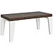Tavolo Allungabile 90x180/284 Cm Naxy Mix Piano Bianco Frassino - Gambe Noce - Noce /bianco Frassino - Foto miniatura 5