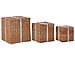 Set Di 3 Scatole Rattan Marrone Cadeau - Foto miniatura 6