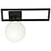 Lampada A Soffitto Imago - Nero, Bianco - Acciaio Verniciato A Polvere, Vetro - 30x21x18 Cm - Foto miniatura 2