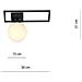 Lampada A Soffitto Imago - Nero, Bianco - Acciaio Verniciato A Polvere, Vetro - 30x21x18 Cm - Foto miniatura 7