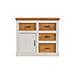 Selma Credenza Con 4 Cassetti E 1 Anta In Pino Bianco E Cera Antimacchia - Foto miniatura 2