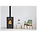 Stufa A Pellet Di Legno Nero Da 6,1kw - Orphee 6 Noir - Foto miniatura 2