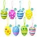 Aviski 24 Pezzi Di Uova Di Pasqua Appese Uova Di Pasqua Multicolori - Foto miniatura 3
