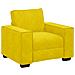 Divano Sedia Giallo 60 cm Velluto - Foto miniatura 1