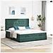 Struttura Letto Pouf Con Materassi 200x200 Cm Velluto - Foto miniatura 3