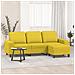 Lusso Casadino -  Divano A 3 Posti Con Poggiapiedi Giallo Chiaro 180cm In Tessuto - Foto miniatura 8