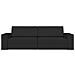 Divano Letto 2 in 1 Nero 245x150x60.5 cm Tessuto - Foto miniatura 5
