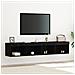 Cabinet TV  con luci LED 2 pz Nero Rovere 80x30x30 cm - Foto miniatura 3