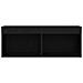 Cabinet TV  con luci LED 2 pz Nero Rovere 80x30x30 cm - Foto miniatura 5