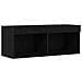 Cabinet TV  con luci LED 2 pz Nero Rovere 80x30x30 cm - Foto miniatura 7