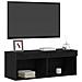 Cabinet TV  con luci LED 2 pz Nero Rovere 80x30x30 cm - Foto miniatura 9