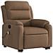Poltrona Alzapersona Massaggiante Reclinabile Marrone Tessuto - Foto miniatura 4