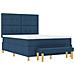 Letto a doga  con materasso e panchina Blu 140x200 cm Tessuto - Foto miniatura 8
