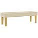 Letto Box Spring con Materasso e Panchetta Crema 200x200 cm Tessuto - Foto miniatura 6