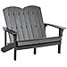 Panchina Da Giardino Adirondack 125 Cm Grigio Scuro - Foto miniatura 2