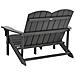 Panchina Da Giardino Adirondack 125 Cm Grigio Scuro - Foto miniatura 4