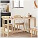 Piano Tavolo Rettangolare 120x60x4cm Legno Massello di Acacia - Foto miniatura 4