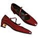 Eleganti Scarpe Mary Jane In Pelle Con Punta Quadrata - Comfort E Stile Red 38 - Foto miniatura 3