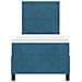 Letto a molle con materasso Blu Scuro 80 x 200 cm Tessuto - Foto miniatura 7