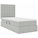 Letto con contenitore e materasso Grigio chiaro 90 x 190 cm - Foto miniatura 5