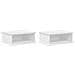 Comodino 2 pcs Bianco 40 x 31 x 15 cm Legno multistrato - Foto miniatura 1