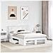 Struttura del letto Bianco 140 x 200 cm Legno multistrato - Foto miniatura 3