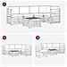 Set divani con cuscino 6 pcs Grigio Naturale e Chiaro - Foto miniatura 8