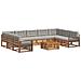 Set divani con cuscino 10 pcs Grigio Naturale e Chiaro - Foto miniatura 1
