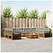 Set divani con cuscino 10 pcs Grigio Naturale e Chiaro - Foto miniatura 2