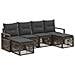 Set Divano da Giardino 6 pcs Grigio polyrattan - Foto miniatura 1