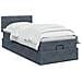 Letto ottomano con materasso Grigio Scuro 80 x 200 cm Velluto - Foto miniatura 3