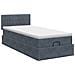 Letto ottomano con materasso Grigio Scuro 80 x 200 cm Velluto - Foto miniatura 8