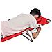Lettino Prendisole Pieghevole Regolabile con Cuscino Rosso - Foto miniatura 3