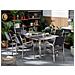 Set Di Tavolo E Sedie Da Giardino In Acciaio, Basalto E Rattan - 180cm - Nero Fiammato - Grosseto - Foto miniatura 20