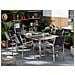 Set Di Tavolo E Sedie Da Giardino In Acciaio, Basalto E Rattan - 180cm - Nero Fiammato - Grosseto - Foto miniatura 25