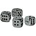Set 4 Dadi Coprivalvola Cromo + Puntini Neri - Foto miniatura 6