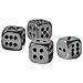 Set 4 Dadi Coprivalvola Cromo + Puntini Neri - Foto miniatura 5