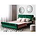 Letto Matrimoniale In Velluto Verde Stile Chesterfield 180x200cm Avallon - Foto miniatura 2