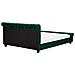 Letto Matrimoniale In Velluto Verde Stile Chesterfield 180x200cm Avallon - Foto miniatura 16